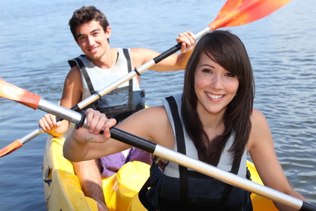 Couple in kayak